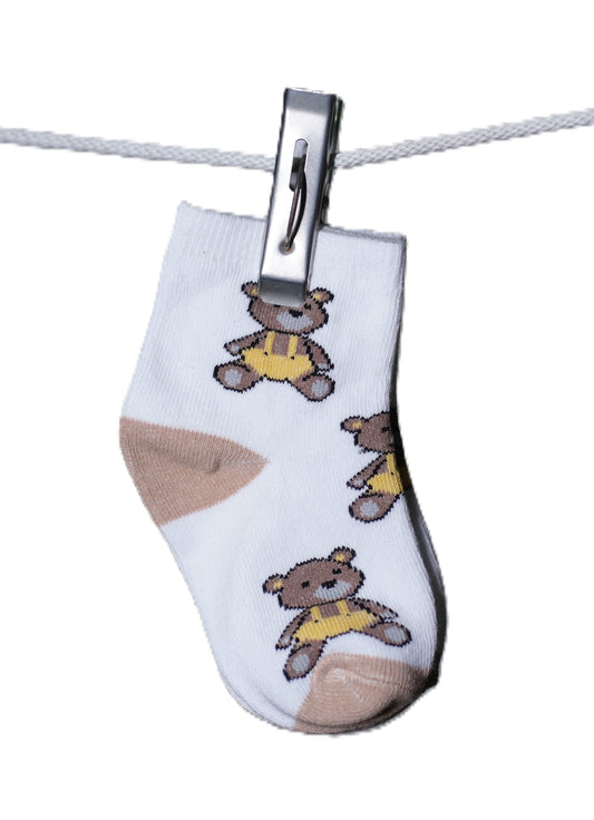 Cotton Socks with Teddy Bear