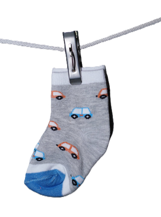 Cotton Socks with Car Prints