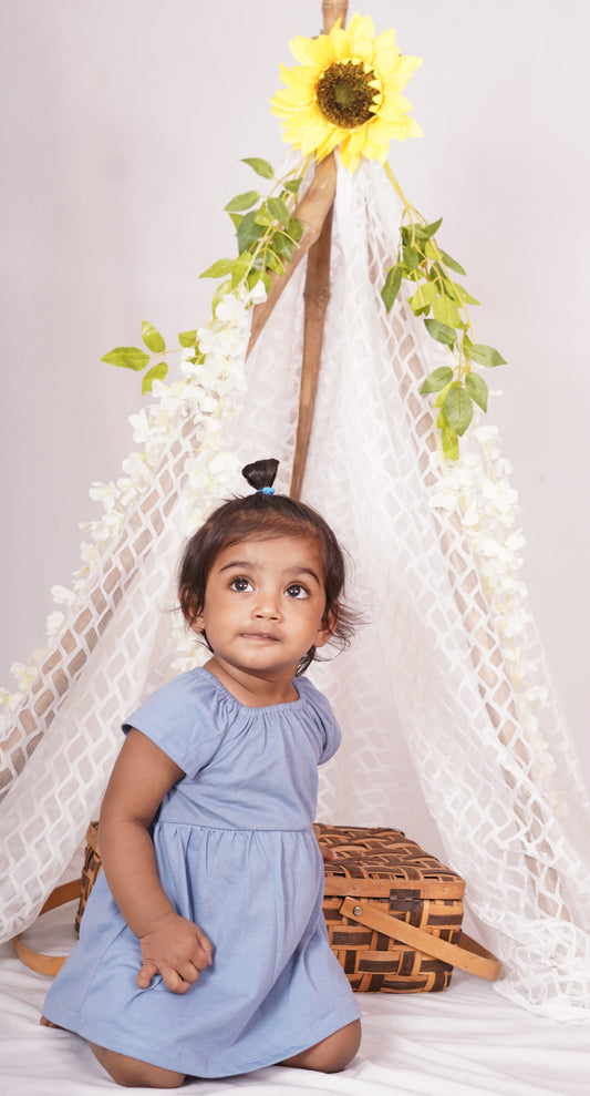 Organic Cotton Frill Frock for Baby Girls