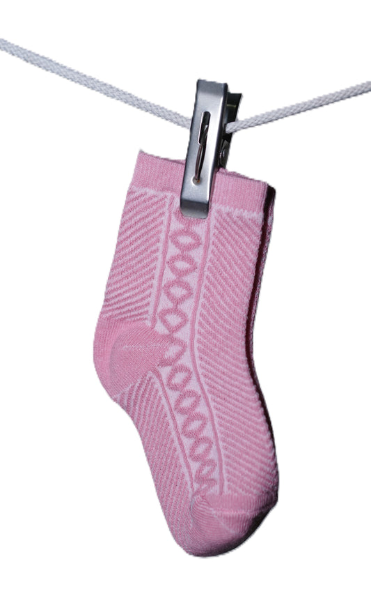 Cotton Socks with Zig Zag Pattern